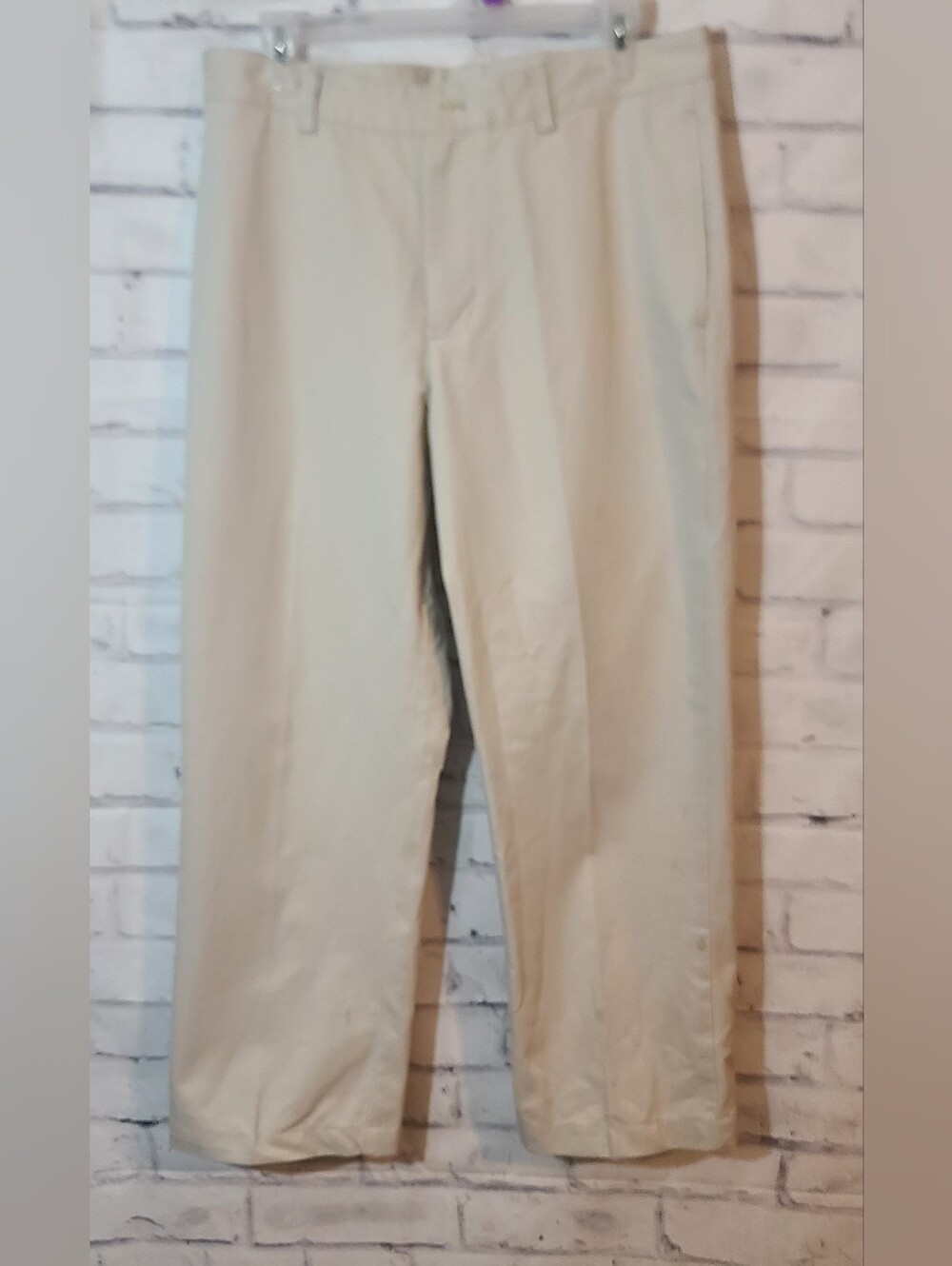 Vineyard Vines Men's Beige Twill Cotton Chino Pants Flat Front Straight 33×30